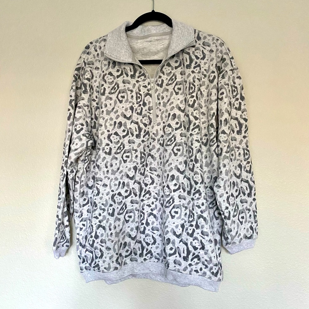 Aerie Quarter Zip Oversized Sweatshirt